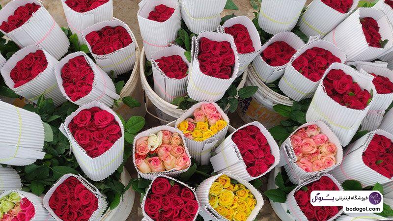 خرید گل رز از بازار گل بدوگل